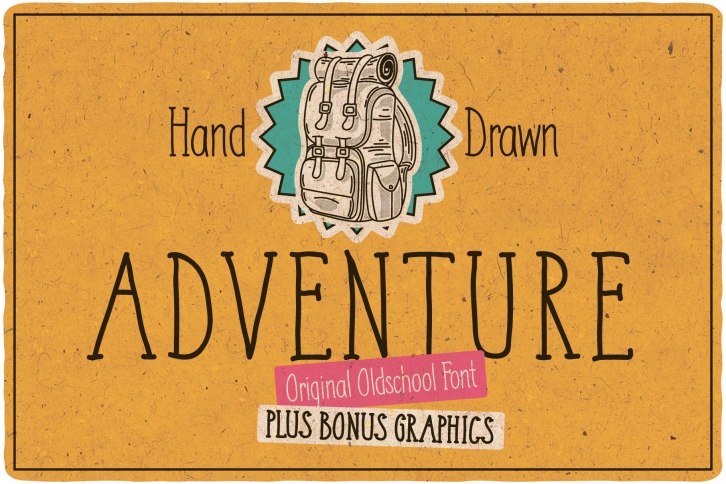 Adventure Typeface plus bonus graphics Font Download