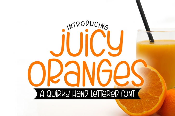 Juicy Oranges - A Smooth Quirky Hand Lettered Font by DWS Font Download
