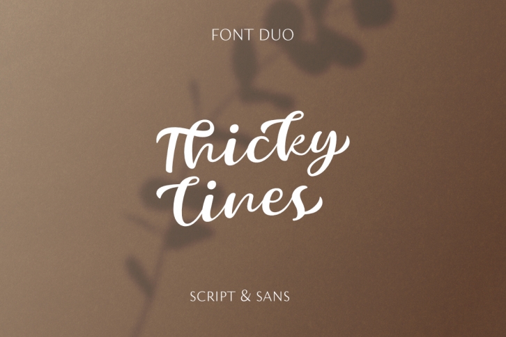 Thickylines Font Duo - Luxurious Script & Sans Font Download