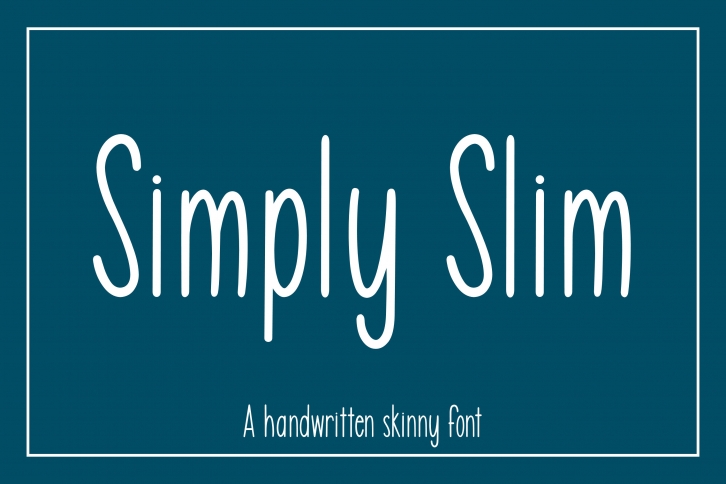 Simply Slim - A handwritten skinny font Font Download