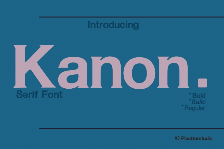 Kanon - Serif Font Font Download