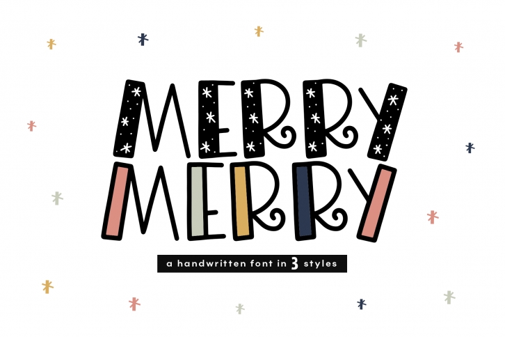 Merry Merry - A Fun Handwritten Font in Three Styles! Font Download