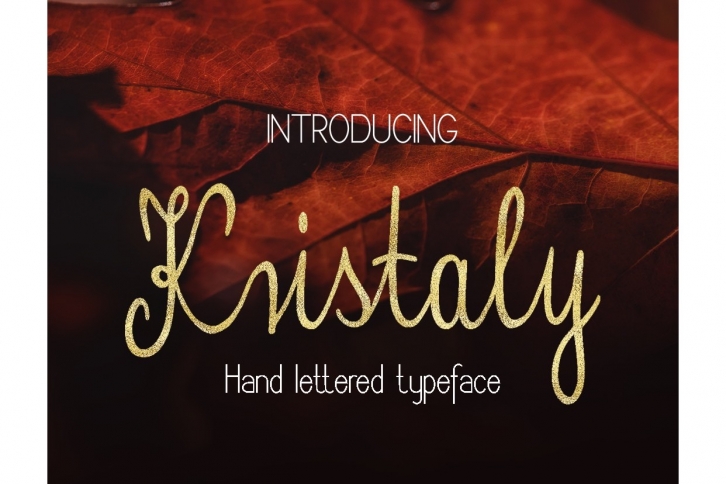 Kristaly hand script typeface Font Download