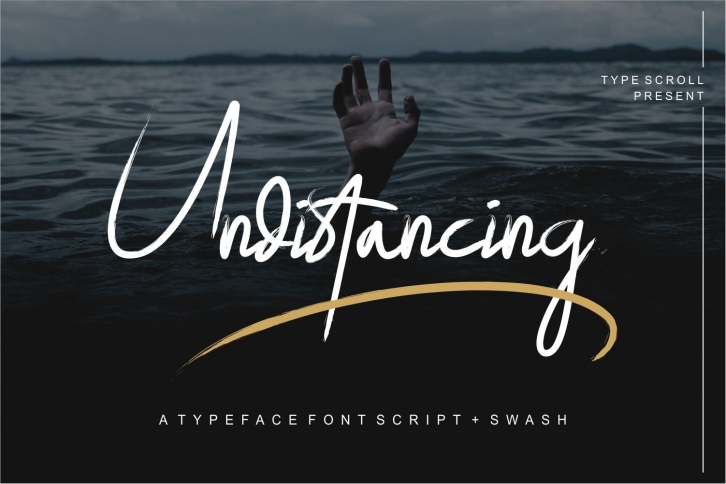 Undistancing  a Typface font Script with Swash Font Download