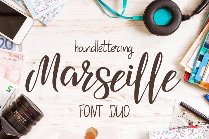 Marseille - Handlettering Font Duo Font Download