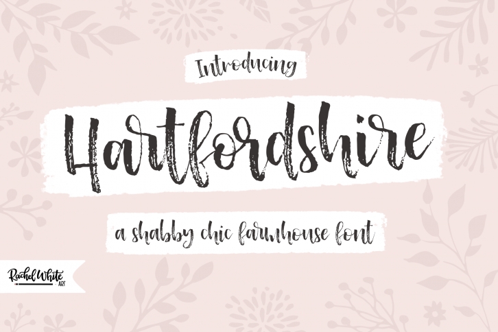 Hartfordshire, a shabby chic farmhouse font Font Download