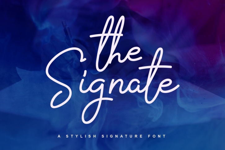 The Signate - a stylish signature font Font Download