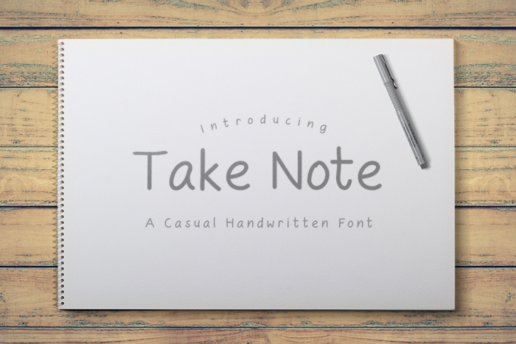 Take Note - A Casual Handwritten Font Font Download