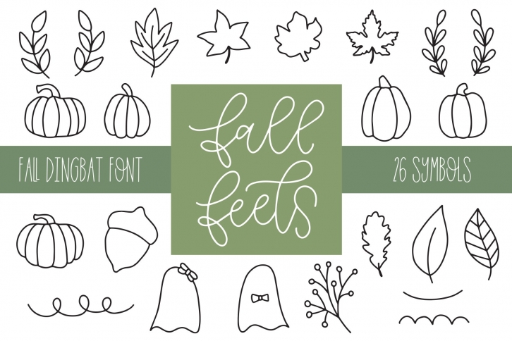 Fall Feels, Dingbat Font Download