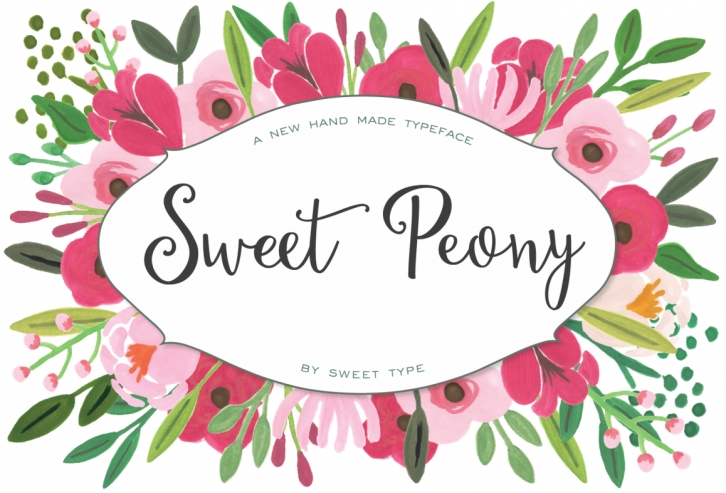Sweet Peony Hand Lettered Script Font Download