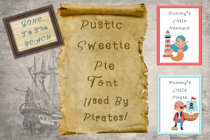 Rustic Sweetie Pirates Font. Font Download