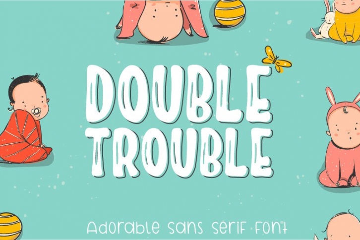 Double Trouble Sans Serif Font Font Download