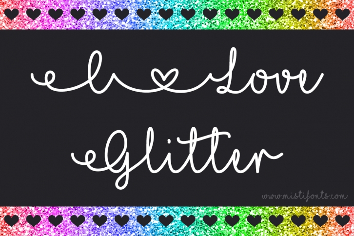 I Love Glitter Font Download