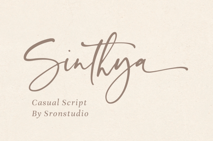 Sinthya - Casual Script Font Font Download