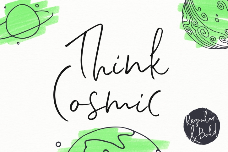 Think Cosmic | A Casual Script Font Download