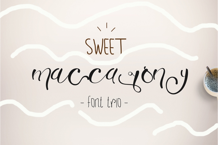 Sweet Maccarony Font Trio Font Download