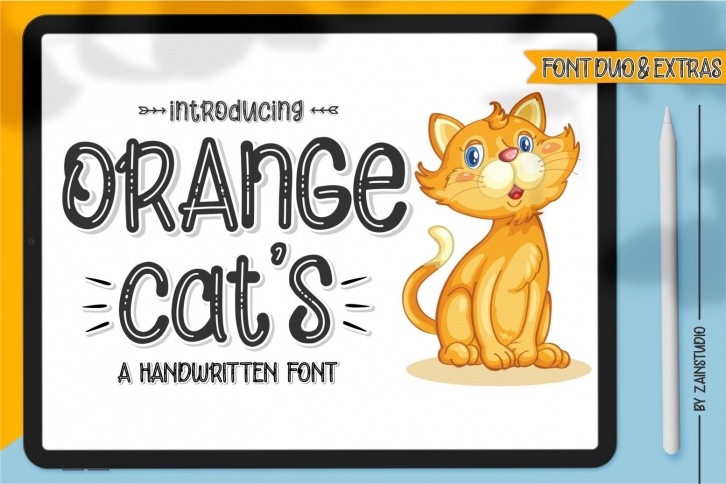 Orange Cats Display Font Font Download