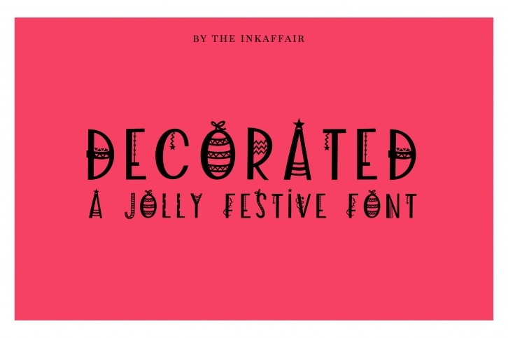 Decorated - a jolly christmas font Font Download