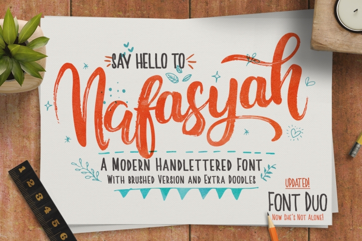Nafasyah - Brushed Font Duo Font Download