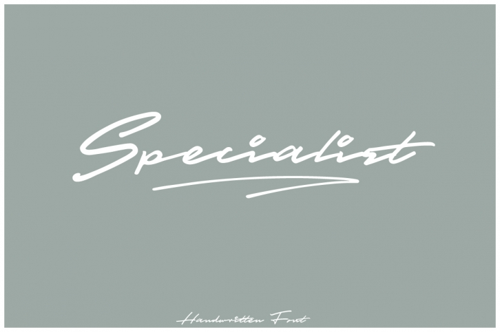 Specialist Handwritten Font Font Download