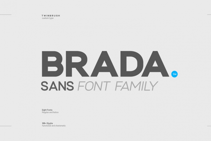 Brada - A Powerful Sans Font Family Font Download