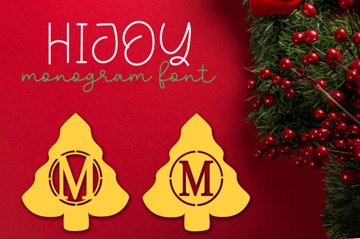 Hijoy | Monogram Font Christmas Font Download
