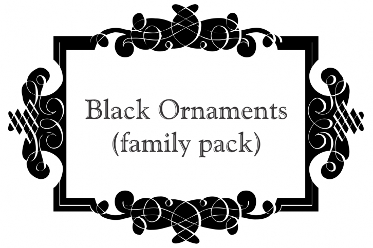 Black Ornaments (FAMILY PACK) Font Download