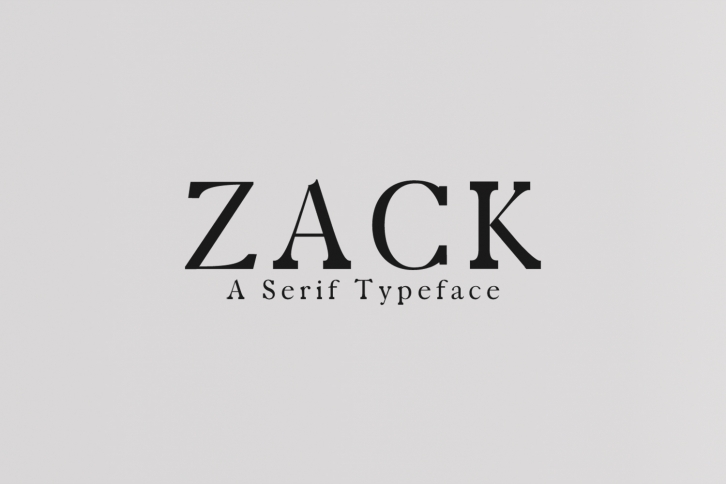 Zack Serif Typeface Font Download