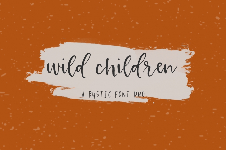 Wild Children Rustic Font Duo Font Download