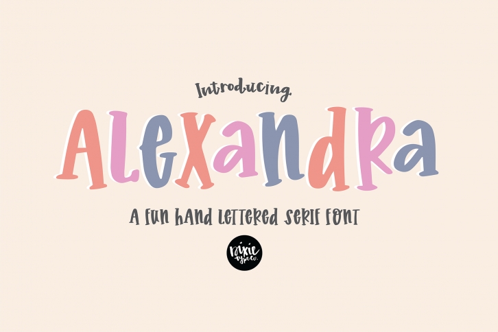 Alexandra a Hand Lettered Serif Font Font Download
