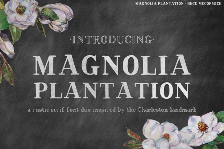 Magnolia Plantation Hand-lettered Serif Font Duo Font Download