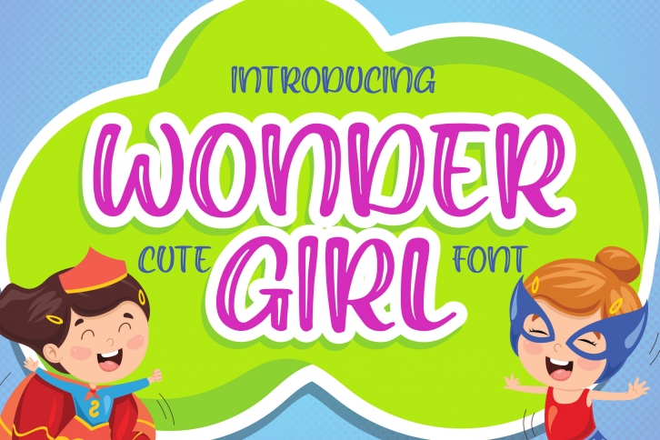 Wonder Girl - Cute Font Font Download