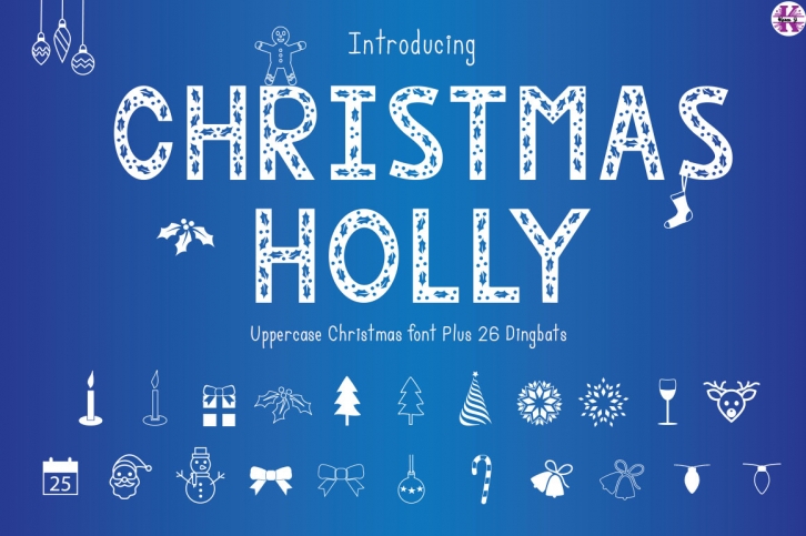 Christmas Holly - Font & Dingbats Font Download