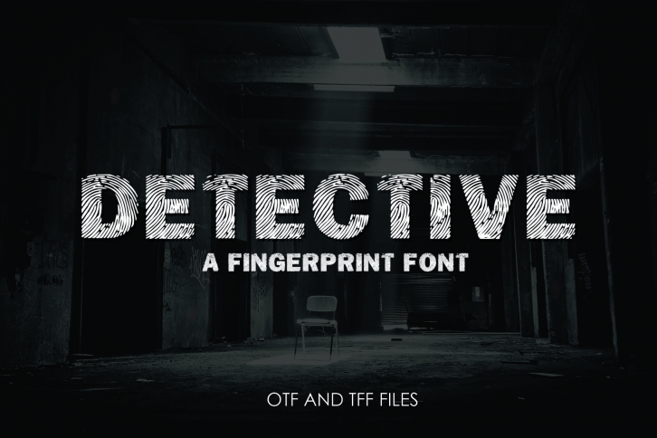 DETECTIVE, a Fingerprint Typeface Font Download
