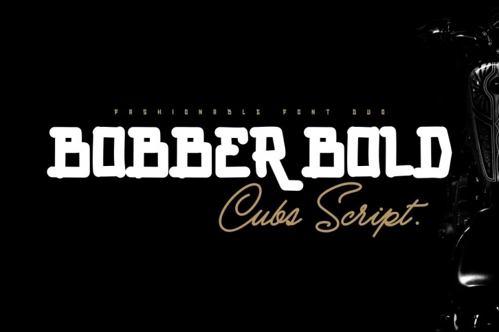 BOBBER BOLD & Cubs Script FONT DUO Font Download