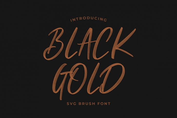 Black Gold Svg Brush Font Font Download