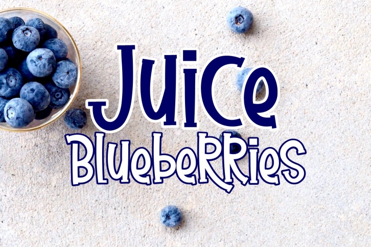 Juice Blueberries Font Download
