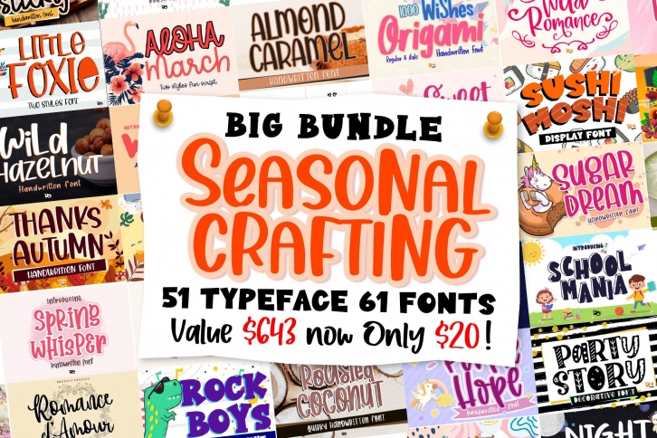 The Big Bundle Seasonal Crafting Collection!! Font Download