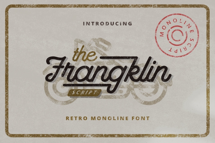 Franklin - Monoline Retro Script Font Font Download