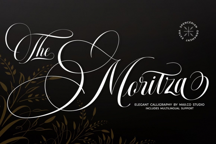 The Moritza Script- With Ornament Font Download