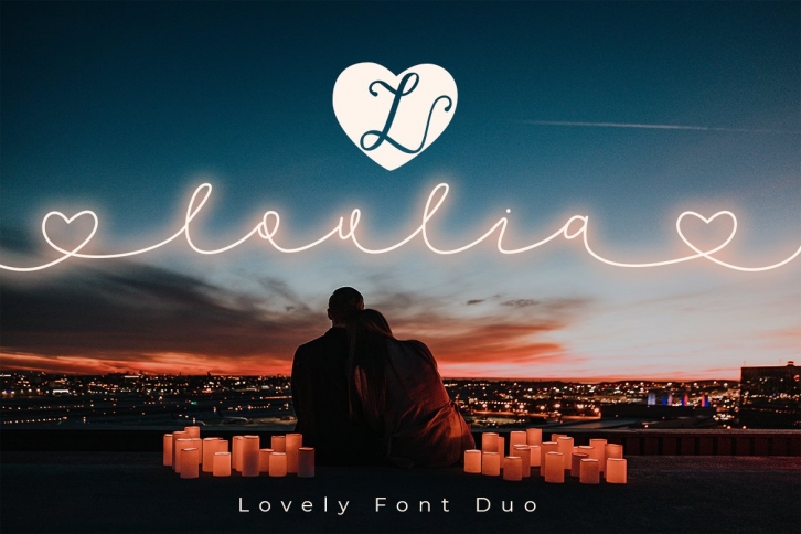 Lovlia | Script and Monogram Font Duo Font Download