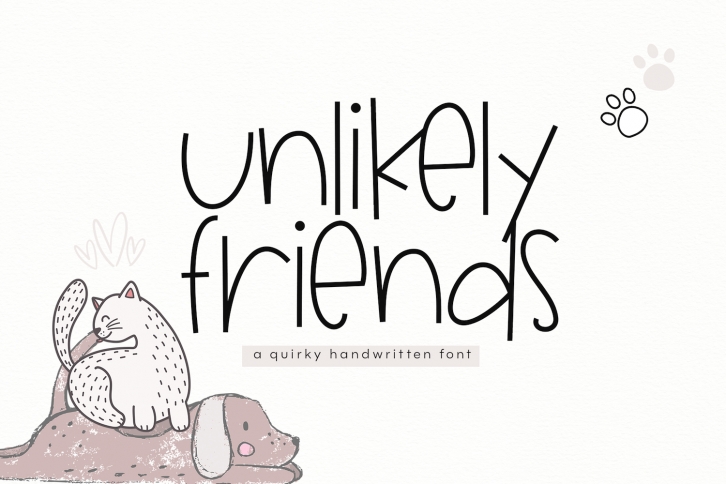 Unlikely Friends - A Quirky Handwritten Font Font Download