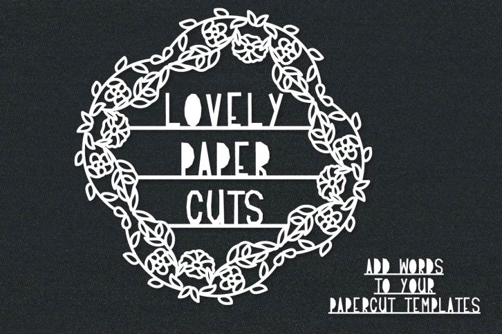 Lovely Paper Cuts - A Papercut Lettering Font Font Download