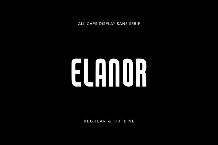 Elanor Display Sans Outline Typeface Font Download