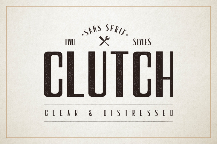 Clutch - Sans Serif Retro Font - Two Styles Font Download