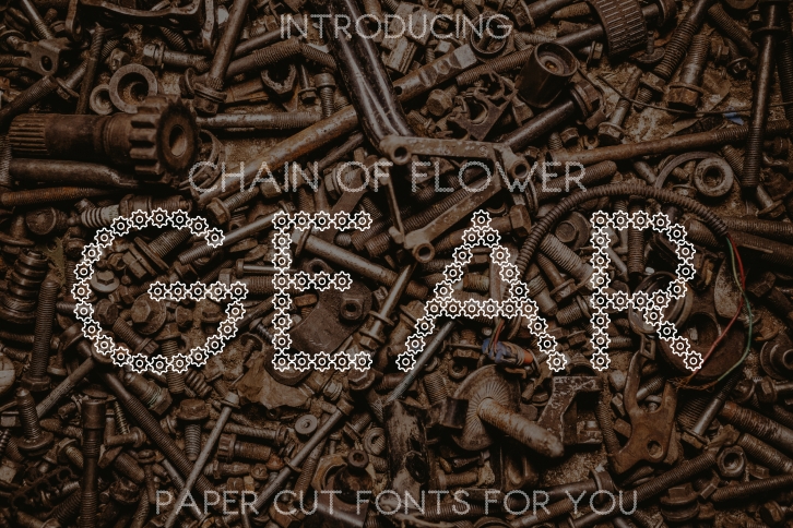 Chain of Flower Gear Font Font Download