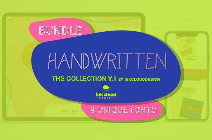 8 Unique Handwritten Fonts - The Big Bundle v.1 Font Download