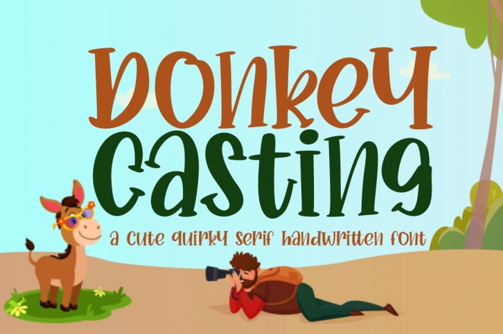 Donkey Casting Cute Serif Font Font Download