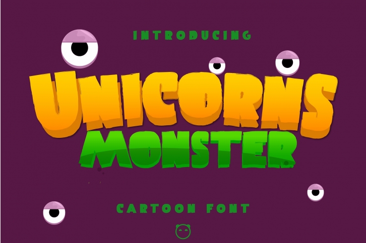 Unicorns Monster Cartoon Font Font Download