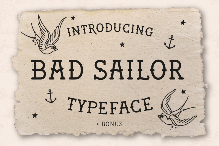 Bad Sailor Typeface Font Download